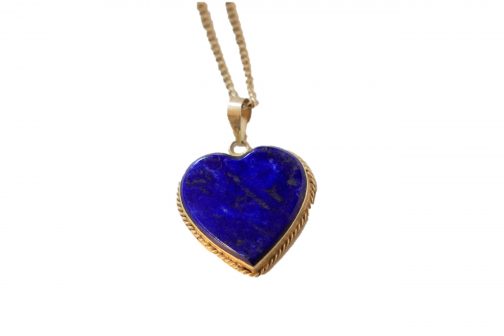 heart shaped Pendent of Pure Lapis Lazuli Stone