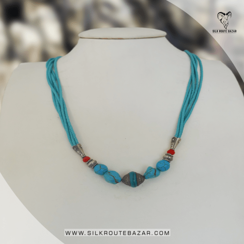 Firoza Beads layers Pendent