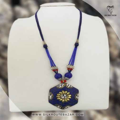 Antique Pendant Lapis Lazuli and Marjan