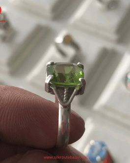 Kohistan Peridot Ring – Pure Sliver Frame