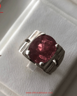 Tourmaline Stone Ring – Pure Sliver Ring for Men