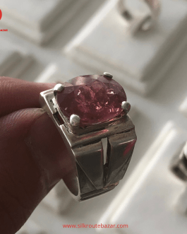Tourmaline Stone Ring – Pure Sliver Ring for Men