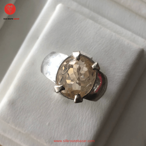 Real Topaz ring for men