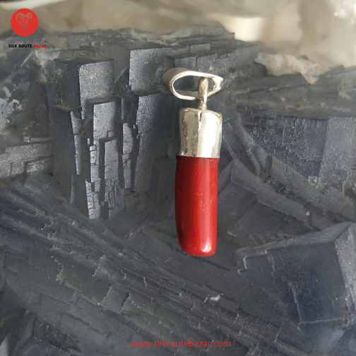 The Red Coral Gemstone Pendent