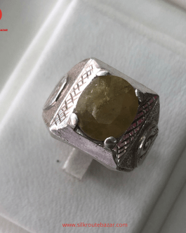Natural Yellow Sapphire Ring for men, Nelum Stone with 925 Siver Ring