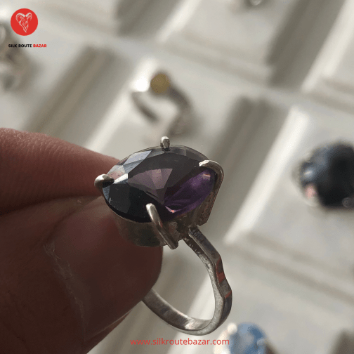 real Amethyst Stone ring