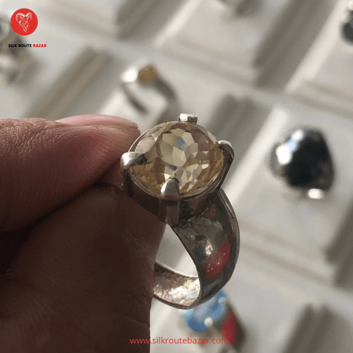 Topaz Ring in silver Frame