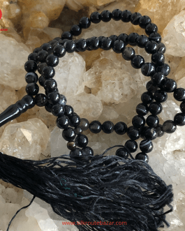 Natural Black Aqeeq Tasbih – 100 Beads