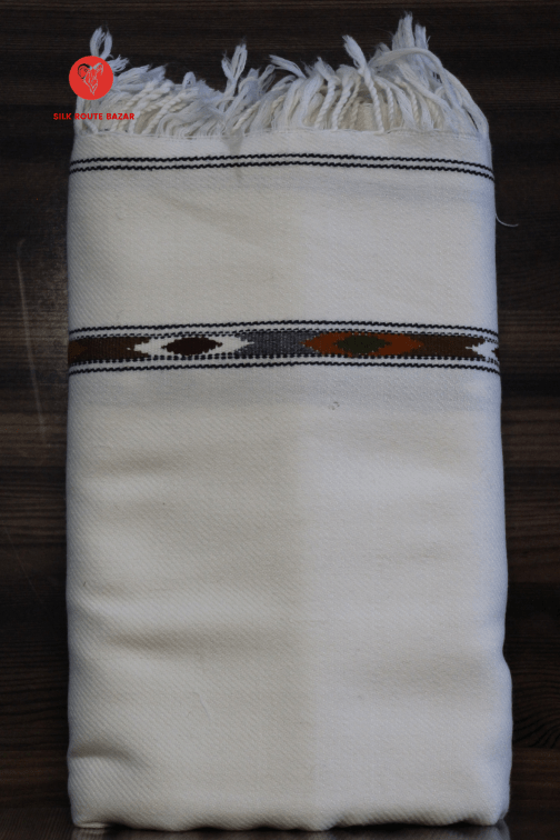 White Chitrali Shawl