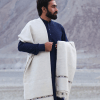White woolen Shawl for men