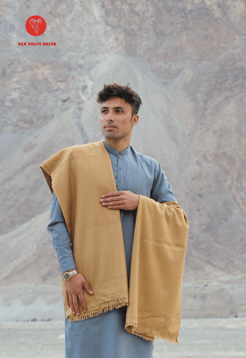 brownish shawl for men