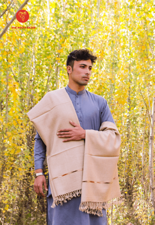 Badge color shawl for men